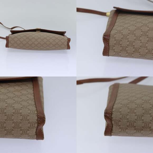 CELINE Macadam Canvas Shoulder Bag Beige - Picture 10 of 13